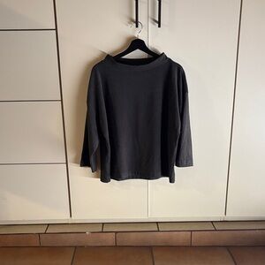 Ann Taylor Factory Charcoal Long Sleeve Top